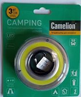 Фонарь Camelion кемпинговый LED (3xR03) COB 3W(120lm) карабин, пластик, 3 реж, BL