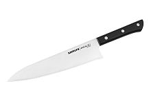 Нож кухонный Samura  Harakiri европейский Шеф с серрейтором, 208 мм. SHR-0086B