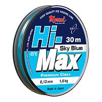 Леска зимняя Hi-Max Sky Blue d=0.12mm, 1,6кг, 30m