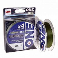 Леска плетеная №ONE SUPERIOR X4 d-0.16 100 м navy-green