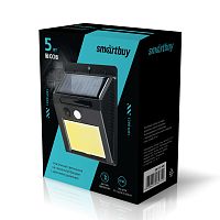 Фонарь Smartbuy, кемпинг., прожект.,солн.батарея 5W COB 3xR03,датчик движ.